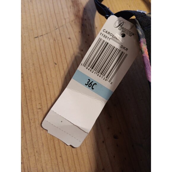 Paramour Carolina Bra 36C Floral Rose Seamless Plunge Contour Lace T-Back NWT - Picture 4 of 5